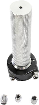 BILTWELL 1" Whiskey Throttle Assembly - Single Cable - Black 6601-201-01