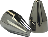 Ciro Fluted Caps - 1/4" - Black Chrome 70017 - Cycle City Outdoors