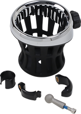 CIRO Drink Holder - 7/8" & 1" Handlebar Mount - Chrome/Black Clamp 50413 - Cycle City Outdoors