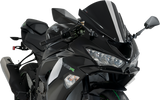 Puig Hi-Tech Parts 3177N Race Windscreen - 13-3/4" - Black - ZX-6R | Street
