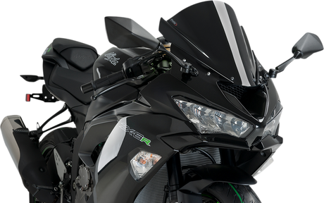 Puig Hi-Tech Parts 3177N Race Windscreen - 13-3/4" - Black - ZX-6R | Street