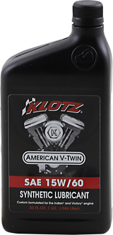 KLOTZ OIL V-Twin Synthetic Oil - 15W-60 - 1 U.S. quart KV-1560