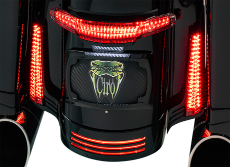 Ciro Filler Panel LED Lights - Black/Red 40046 - Cycle City Outdoors
