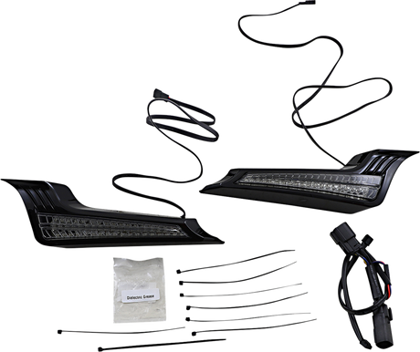 Ciro Filler Panel LED Lights - Black/Red 40046 - Cycle City Outdoors