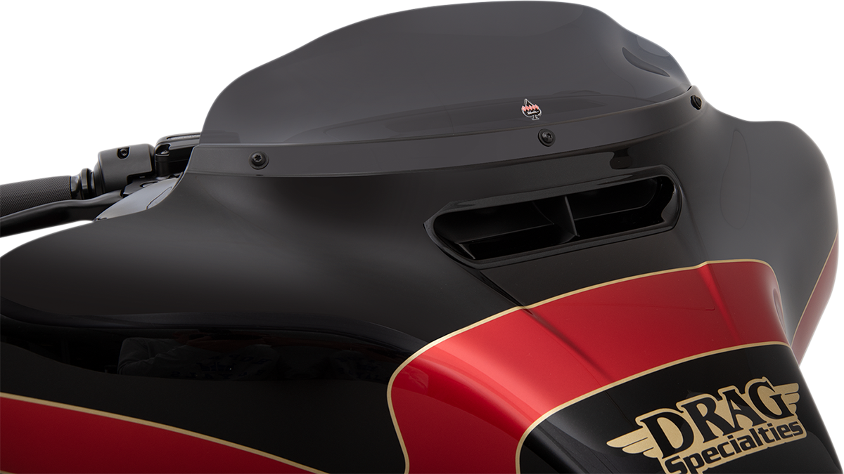 KLOCK WERKS Flare* Windshield - 4" - Dark Smoke - '14-'23 FLH KWW-01-0405