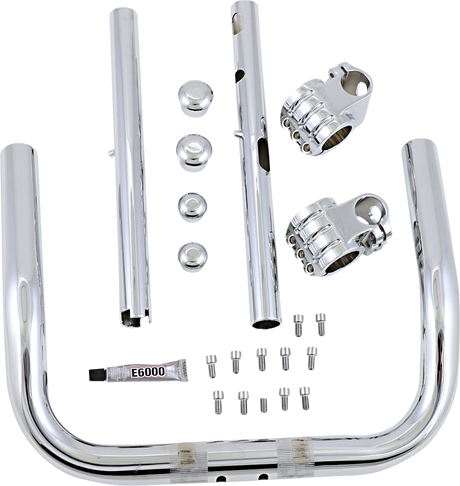 KLOCK WERKS Pullback Klip Hanger Handlebar - 10" - Chrome KWH-01-0331