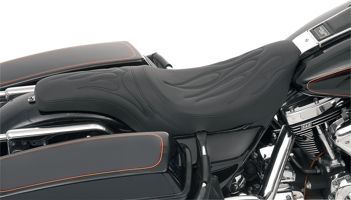 DRAG SPECIALTIES Predator Seat - Flame Stitched - FLHR/FLHX '99-'07 0801-0213 - Cycle City Outdoors