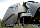 MOOSE UTILITY Mirrors - Side View - Rectangle - Black - 2" 56-18082A