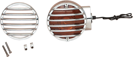 DRAG SPECIALTIES Turn Signal Lens Grille - Chrome 12-6041-BC202 - Cycle City Outdoors