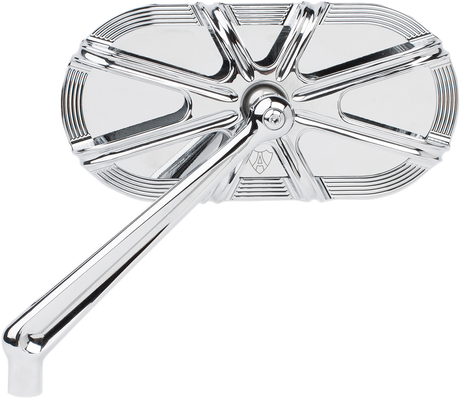 ARLEN NESS Mirror - Side View - Caged Series/Deep Cut - Chrome - Left 13-165