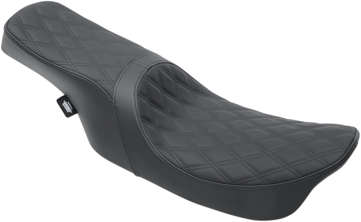 DRAG SPECIALTIES Predator 2-Up Seat - Double Diamond - Black Stitching - FL '99-'07 0801-1154 - Cycle City Outdoors