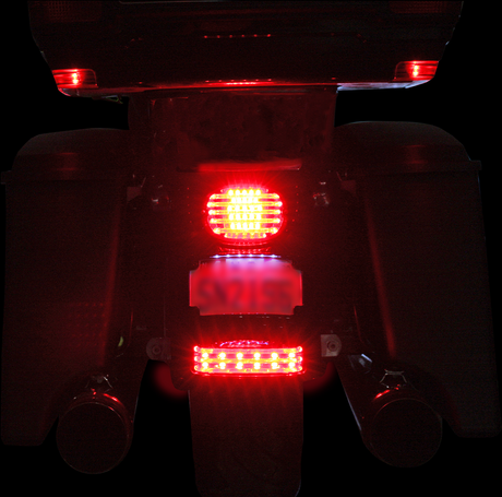 Custom Dynamics Fender Tip Light - Red Lens - Black PB-FT-TOUR-R-B - Cycle City Outdoors