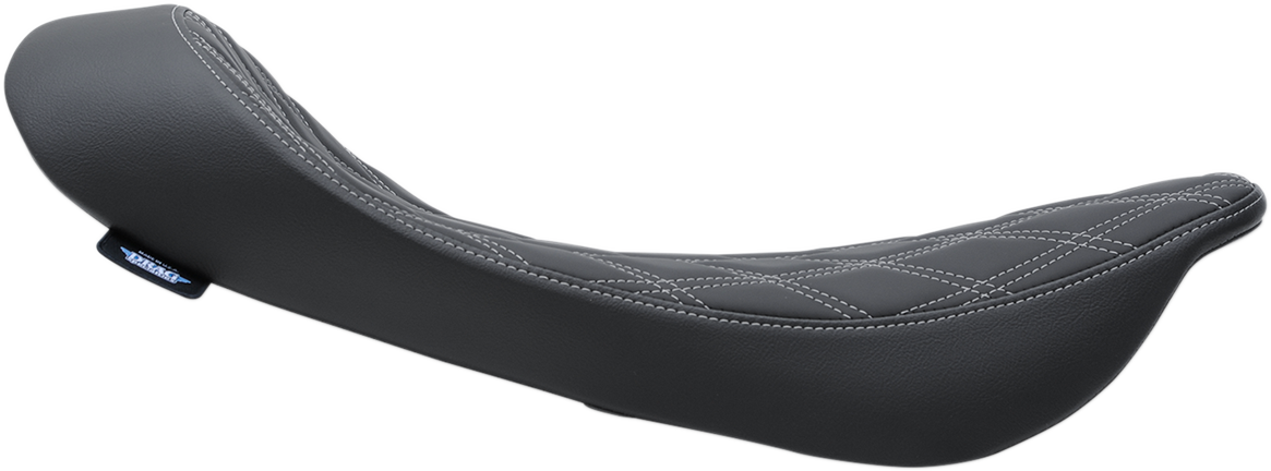 DRAG SPECIALTIES Low Solo Seat - Double Diamond - Silver Stitch - FLHR/FLHX '99-'07 0801-1156 - Cycle City Outdoors