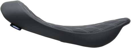 DRAG SPECIALTIES Low Solo Seat - Double Diamond - Silver Stitch - FLHR/FLHX '99-'07 0801-1156 - Cycle City Outdoors