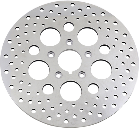DRAG SPECIALTIES Drilled Brake Rotor - Front - 11.5" - Harley-Davidson 060176ASP-BC648