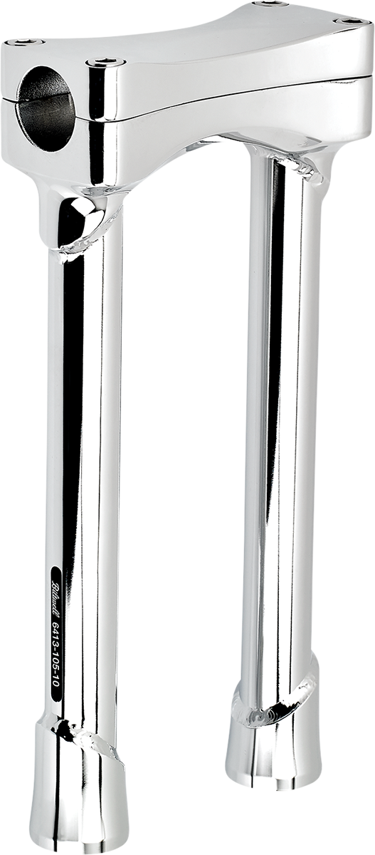 BILTWELL Murdock O/S Risers - 10" - Chrome 6413-105-10
