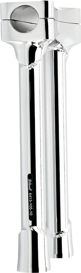 BILTWELL Murdock O/S Risers - 10" - Chrome 6413-105-10