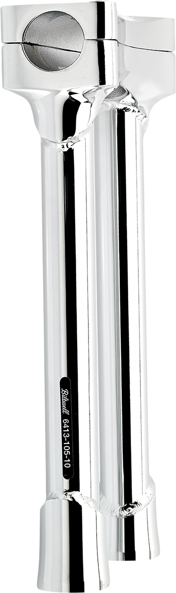 BILTWELL Murdock O/S Risers - 10" - Chrome 6413-105-10
