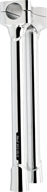 BILTWELL Murdock O/S Risers - 12" - Chrome 6413-105-12