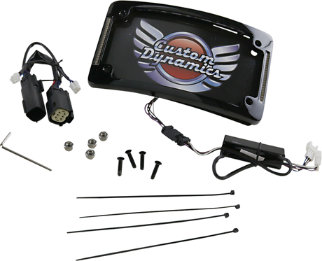Custom Dynamics Curved License Plate Frame - Black TF06-BCM-B - Cycle City Outdoors