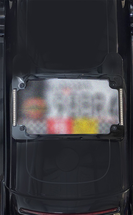 Custom Dynamics Curved License Plate Frame - Black TF06-BCM-B - Cycle City Outdoors