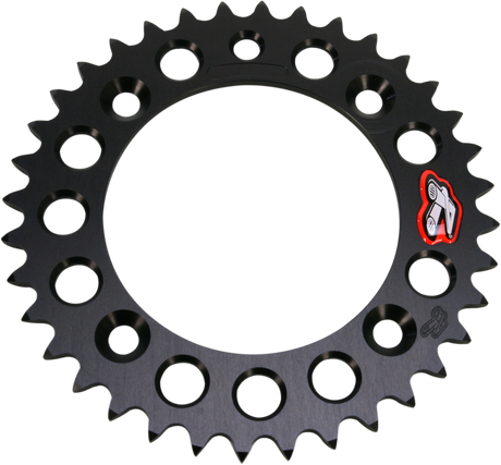 RENTHAL Rear Sprocket - Aprilia/Gas Gas/Husqvarna/KTM - Black - 38 Tooth 491--415-38P-BK - Cycle City Outdoors
