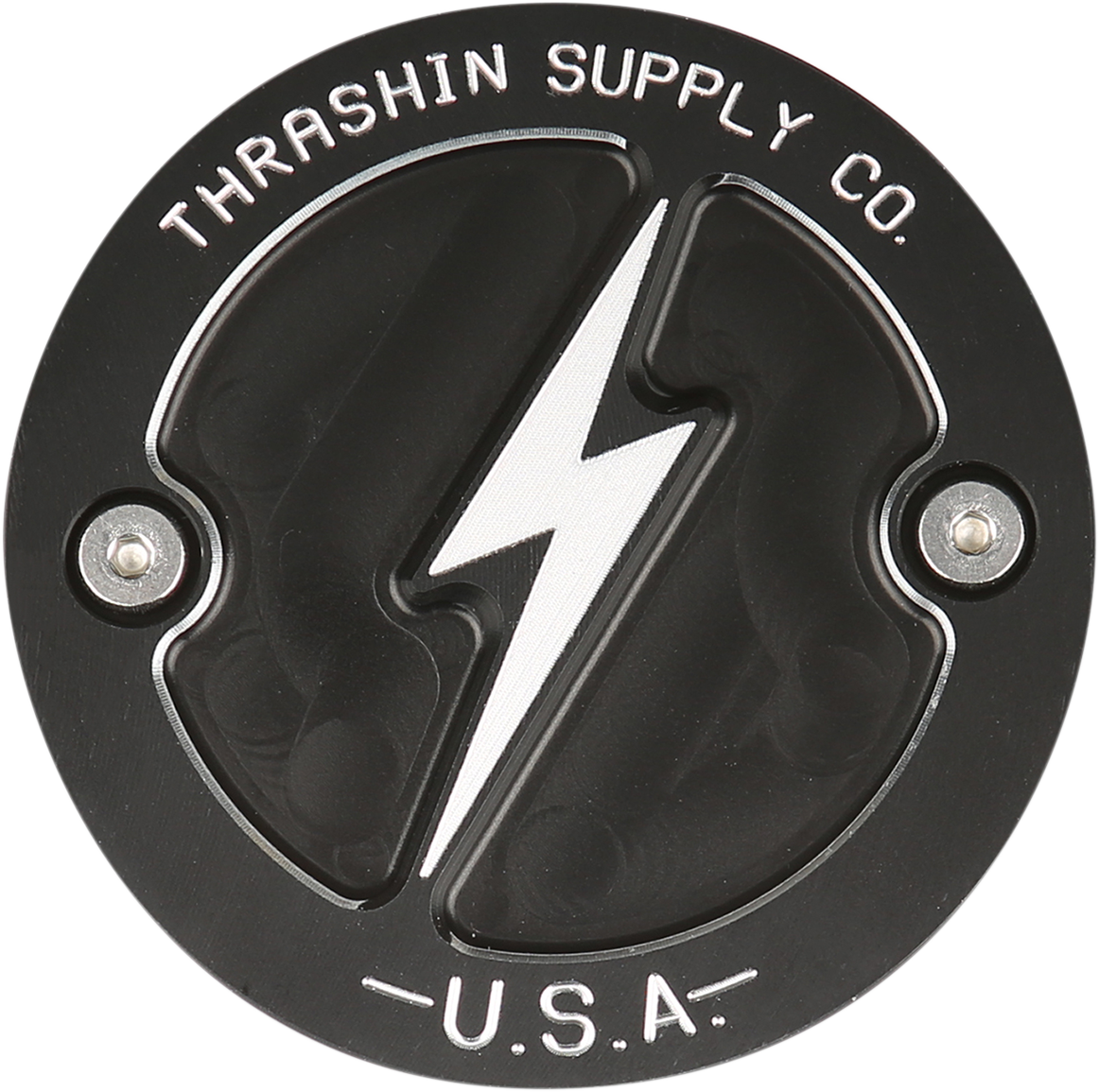 THRASHIN SUPPLY CO. Points Cover - Dished - Black - M8 TSC-3027-4