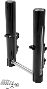 PERFORMANCE MACHINE (PM) Fork Leg Kit - Black - Lower - Dual Disc - Contrast Cut - '14-'20 FL 0208-2096-BM