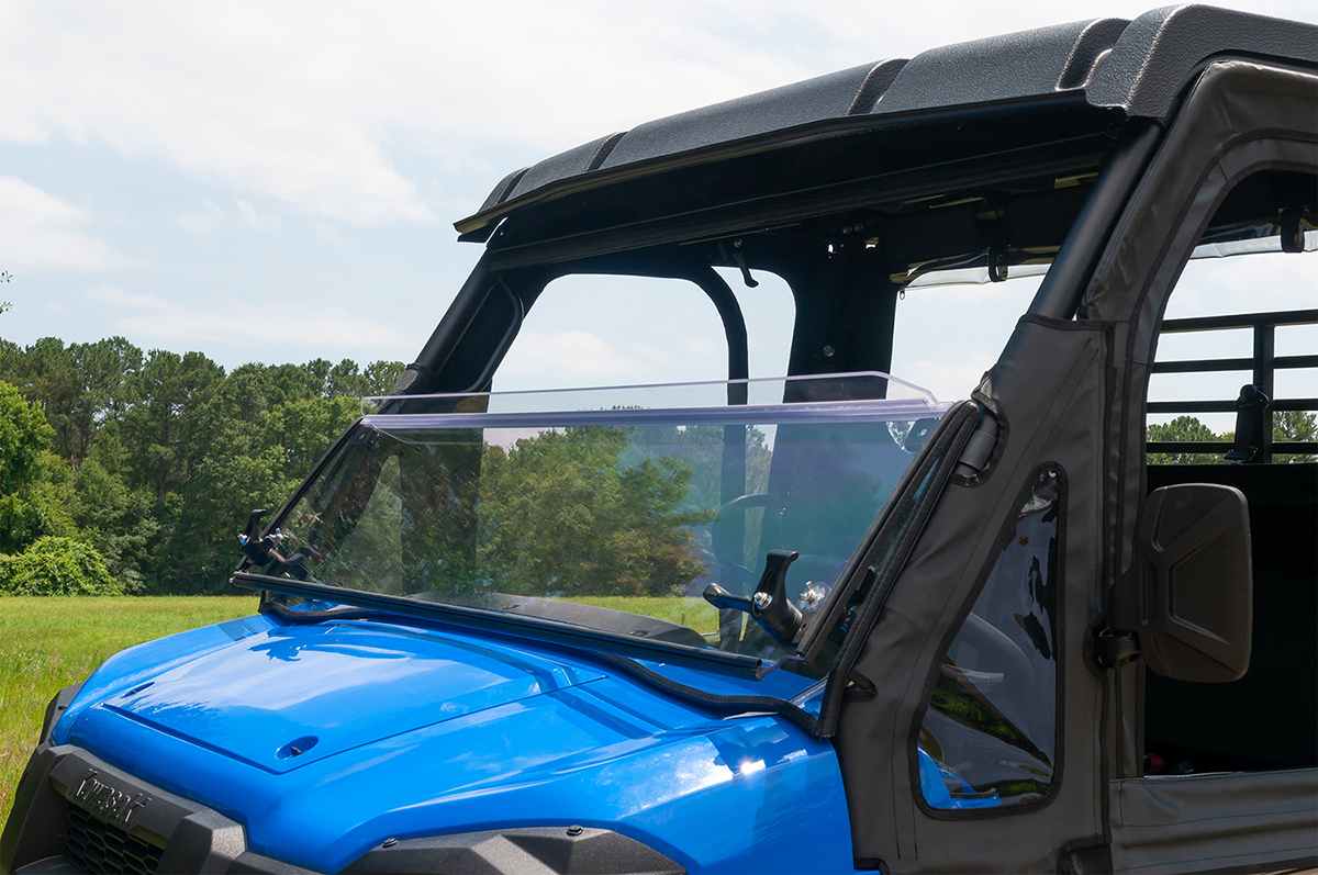 SEIZMIK Folding Windshield - Hard Coated Polycarbonate - Mule 50-26095KIT