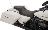 DRAG SPECIALTIES Predator III Seat - Double Diamond - Red Stitched - FL '08-'23 0801-1116 - Cycle City Outdoors