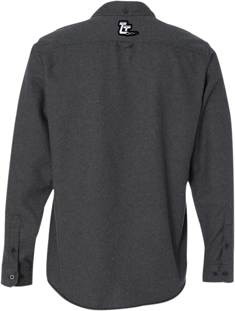 THROTTLE THREADS Drag Specialties Flannel Shirt - Charcoal - XL DRG24S82CHXR - Cycle City Outdoors