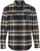 THROTTLE THREADS Drag Specialties Plaid Flannel Shirt - Khaki - Large DRG25S82KHLR - Cycle City Outdoors