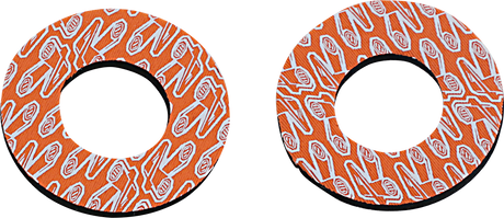 RENTHAL Grip Donutz - White/Orange G204 - Cycle City Outdoors