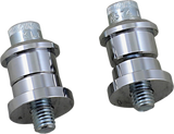 BILTWELL Riser Bushings - Solid - Chrome 6908-105