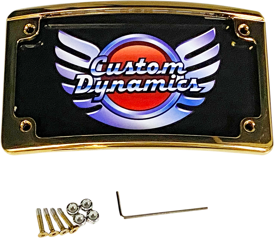 Custom Dynamics LED License Plate Frame - Gold LPF-RAD-G-LP - Cycle City Outdoors