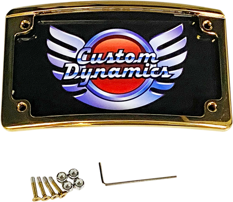 Custom Dynamics LED License Plate Frame - Gold LPF-RAD-G-LP - Cycle City Outdoors