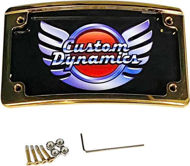 Custom Dynamics LED License Plate Frame - Gold LPF-RAD-G-LP - Cycle City Outdoors