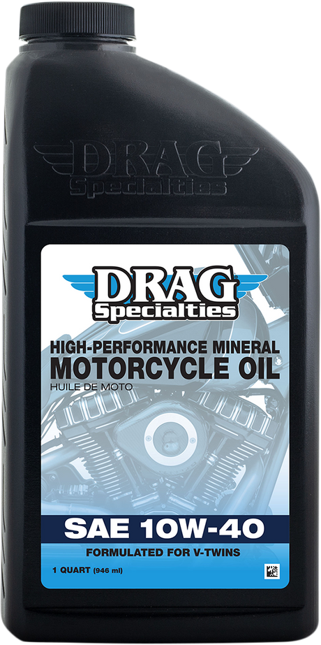 DRAG SPECIALTIES OIL Engine Oil - 10W-40 - 1 U.S. quart 198918 - Cycle City Outdoors