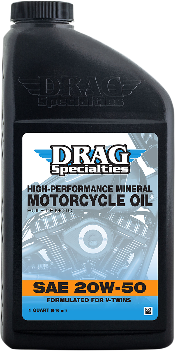DRAG SPECIALTIES OIL Engine Oil - 20W-50 - 1 U.S. quart 198919 - Cycle City Outdoors