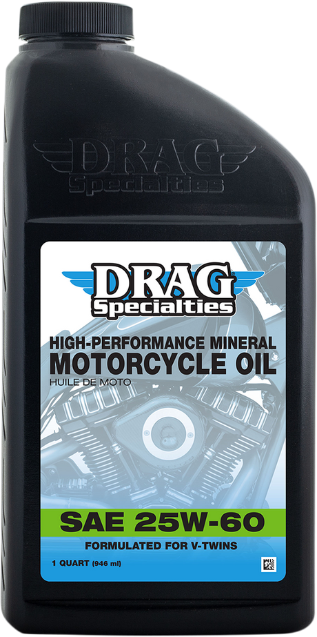 DRAG SPECIALTIES OIL Engine Oil - 25W-60 - 1 U.S. quart 198920 - Cycle City Outdoors