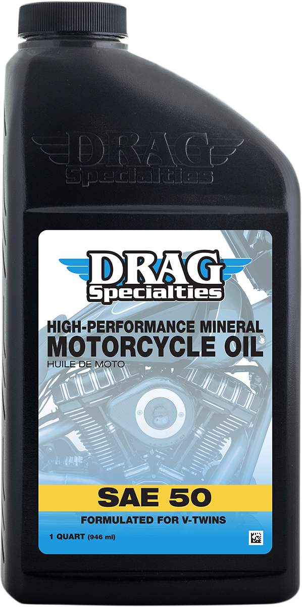 DRAG SPECIALTIES OIL Engine Oil - SAE 50 - 1 U.S. quart 198922 - Cycle City Outdoors