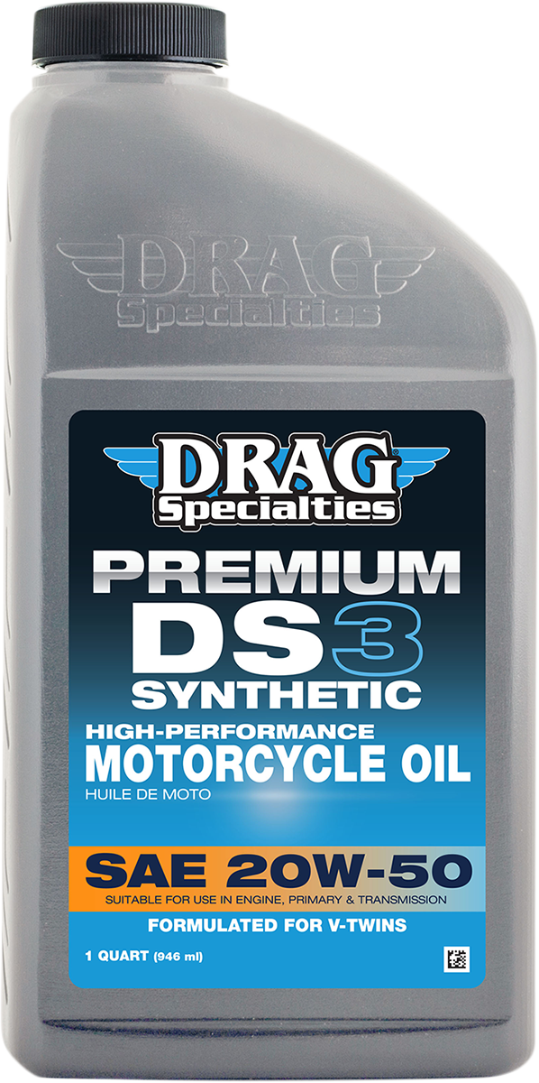DRAG SPECIALTIES OIL DS3 Synthetic Engine Oil - 20W-50 - 1 U.S. quart 198921 - Cycle City Outdoors