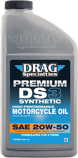DRAG SPECIALTIES OIL DS3 Synthetic Engine Oil - 20W-50 - 1 U.S. quart 198921 - Cycle City Outdoors