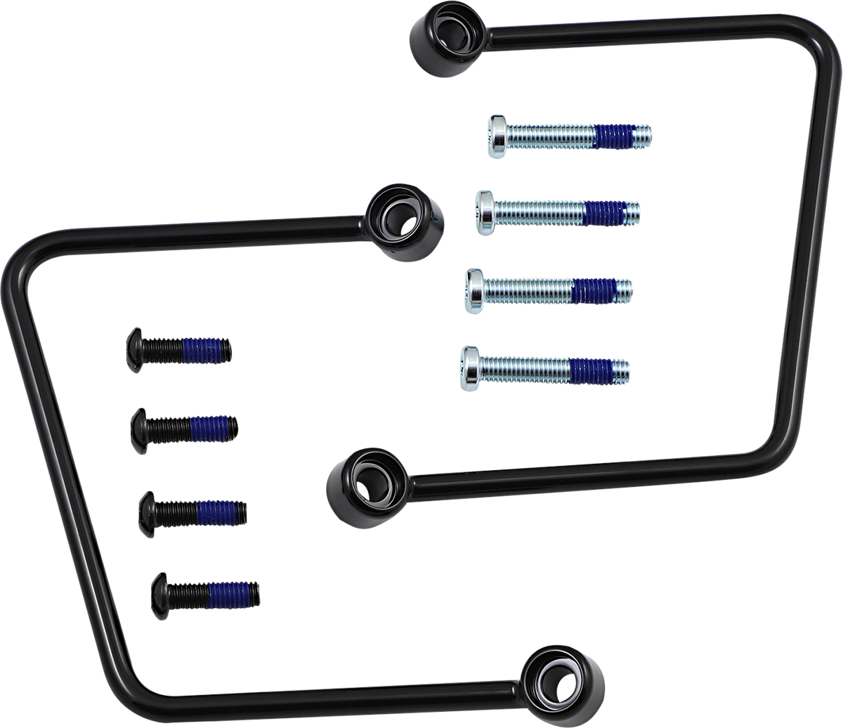 DRAG SPECIALTIES Saddlebag Support Kit - Black - FL/FX '18-'23 S77-0155GB - Cycle City Outdoors
