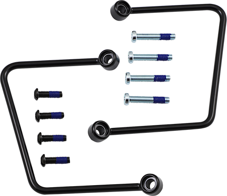 DRAG SPECIALTIES Saddlebag Support Kit - Black - FL/FX '18-'23 S77-0155GB - Cycle City Outdoors