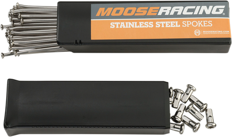 MOOSE RACING Spoke Set - Stainless Steel - Rear - 19" 1-22-109-S - Cycle City Outdoors