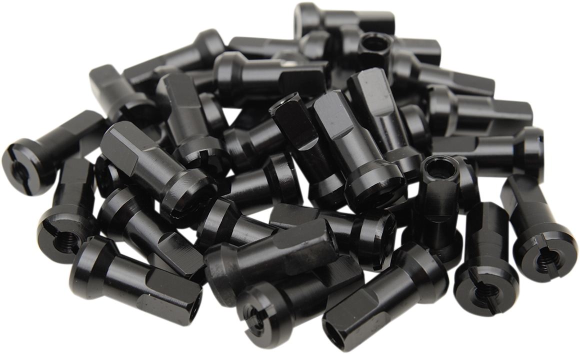 MOOSE RACING Spoke Nipples - MX1 - Black - 8 Gauge - Set 24-810