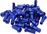 MOOSE RACING Spoke Nipples - MX1 - Blue - 8 Gauge - Set 24-820