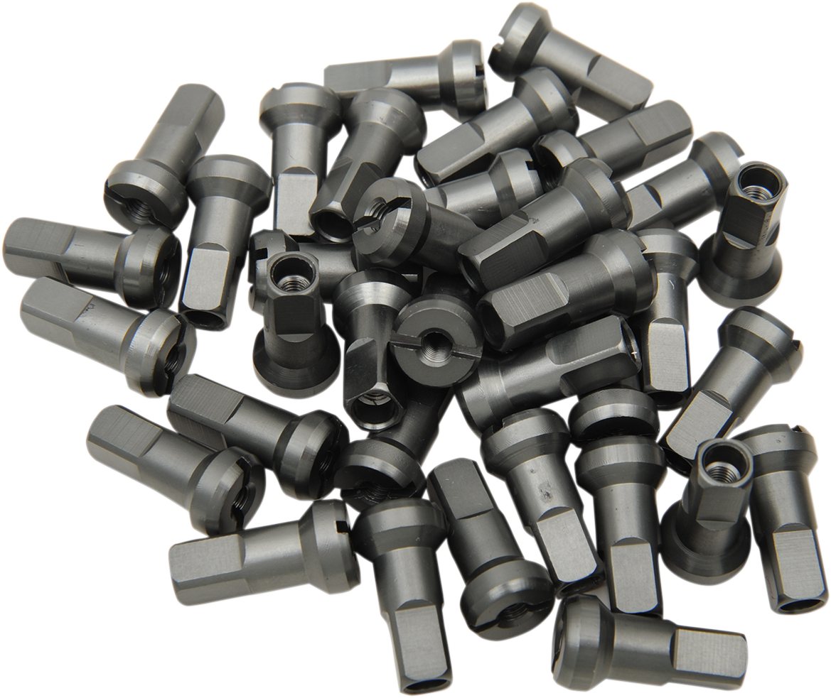 MOOSE RACING Spoke Nipples - MX1 - Titanium Gray - 8 Gauge - Set 24-840