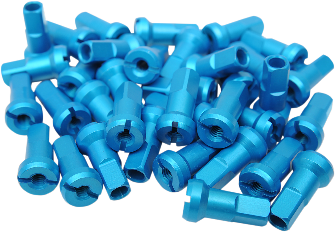 MOOSE RACING Spoke Nipples - MX1 - Lake Blue - 8 Gauge - Set 24-880